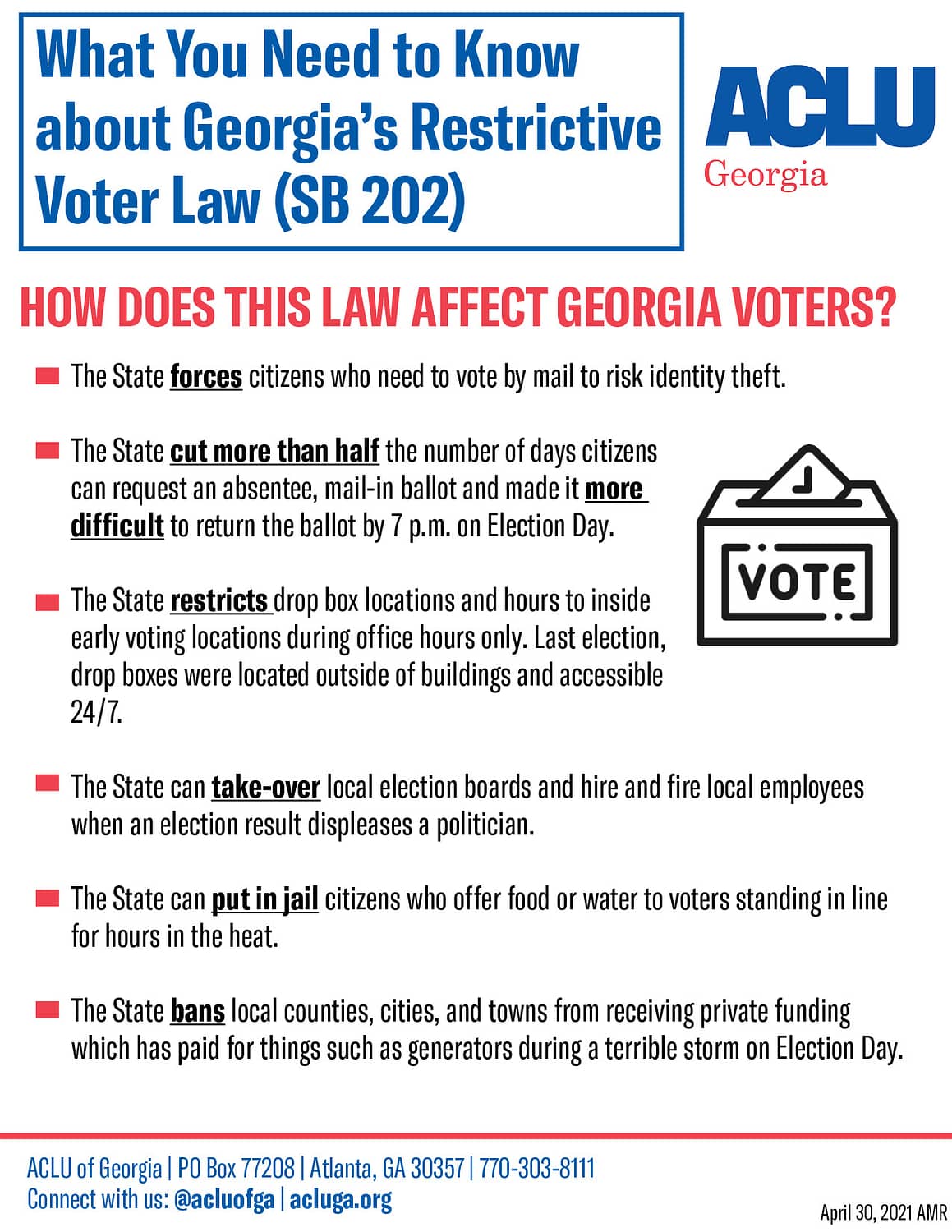 What you need to Know about Georgia's Restrictive Voter Law