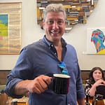Rep. Tim Ryan with a coffee cup in a coffee house