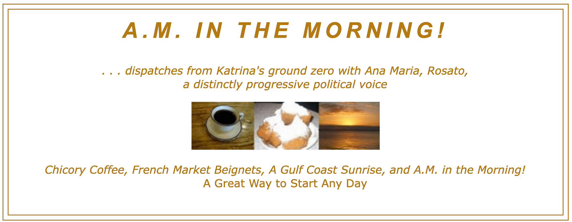A.M. in the Morning header image