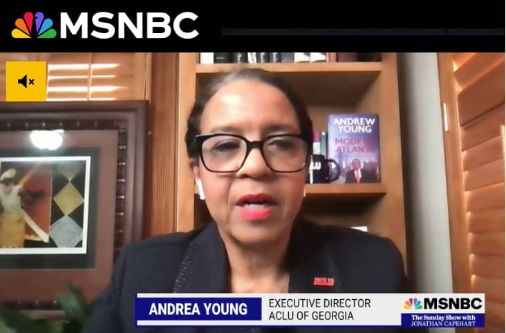 ACLU of Georgia executive director Andrea Young speaks with MSNBC's Jonathan Capehart regarding Georgia's voter suppression.