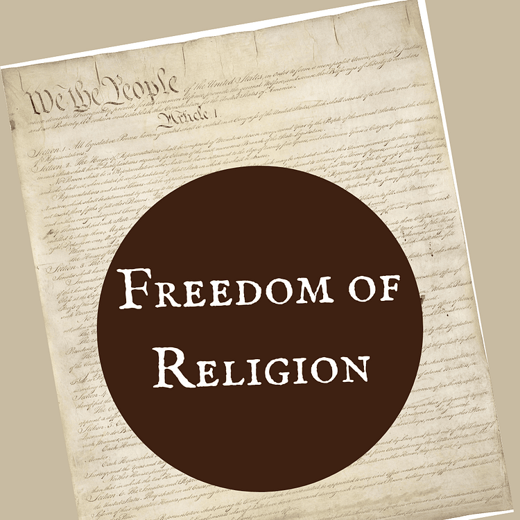 Freedom of Religion on a background of the U.S. Constitution