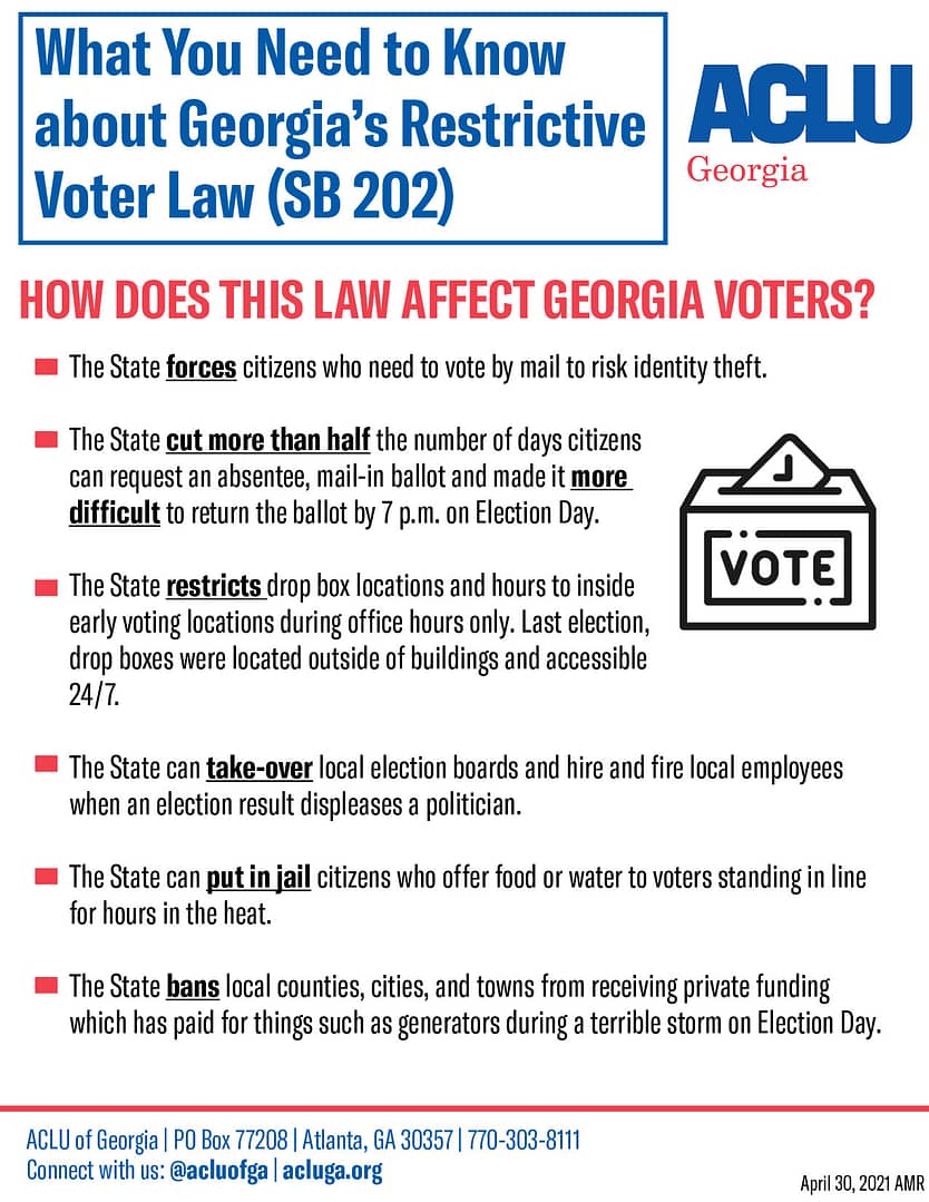 What you need to Know about Georgia's Restrictive Voter Law