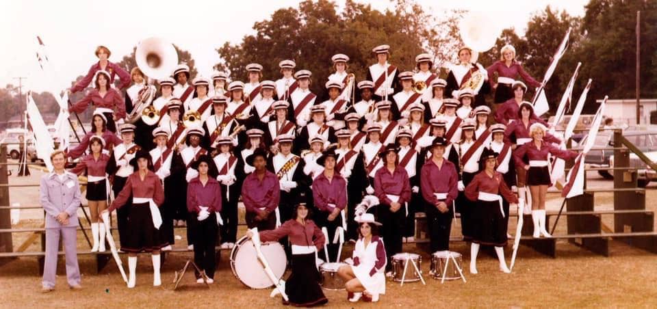 Drum Major Ana Maria Rosato with the Saint Stanislaus Marching Band circa 1977.